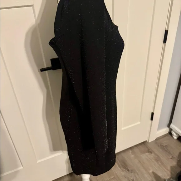 NWT, Elegant Black Long Sleeve Dress with sparkle!! - Picture 3 of 4
